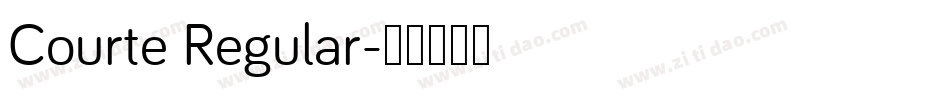 Courte Regular字体转换